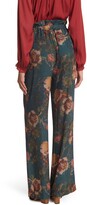 Thumbnail for your product : Haute Hippie Floral High Waist Wide Leg Pants