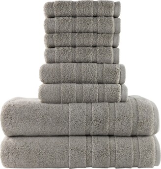 American Soft Linen Salem 6 Piece Bath Towel Set, 100% Turkish Combed Cotton, White