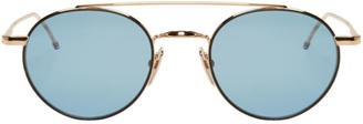 Thom Browne Gold TB 101 Sunglasses