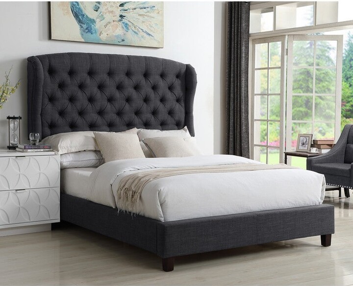 Moser Bay Kimberley Tufted Upholstered Wingback Bed Set, Full Size