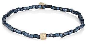 Luis Morais Men's Hamsa-Charm Beaded Bracelet - Blue