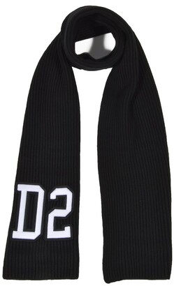 DSQUARED2 Kids Logo Patch Ribbed Scarf