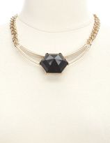 Thumbnail for your product : Charlotte Russe Faceted Statement Stone Crescent Collar Necklace