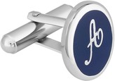 Thumbnail for your product : Forzieri Alphabet Initial Enamel Silver Plated Cuff links