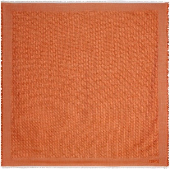 FF Diagonal Shawl Silk Orange