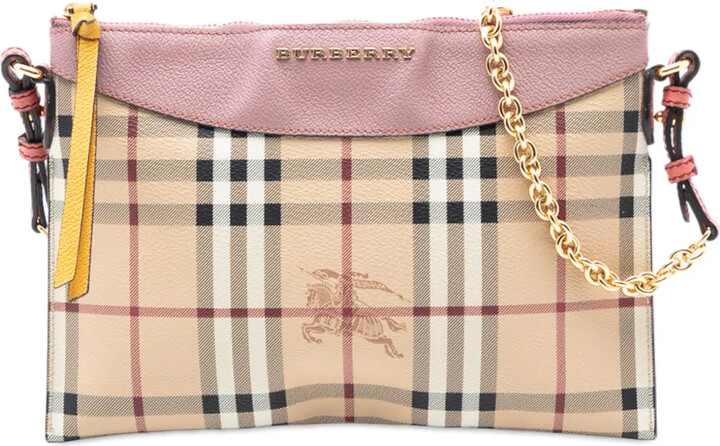 Burberry Pre-Owned 2000-2017 Haymarket Check Coated Canvas Peyton crossbody bag