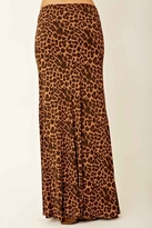Thumbnail for your product : Blu Moon Fitted Bias Skirt in Leopard