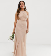 Thumbnail for your product : ASOS Petite DESIGN Petite Bridesmaid pinny bodice maxi dress with fishtail skirt