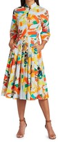 Thumbnail for your product : Akris Belted Poplin Printed Shirtdress