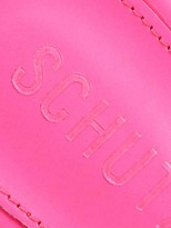 Thumbnail for your product : Schutz Evenise Kitten-Heel Neon Leather Mules