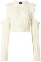 Calvin Klein 205W39nyc cold shoulder chunky jumper