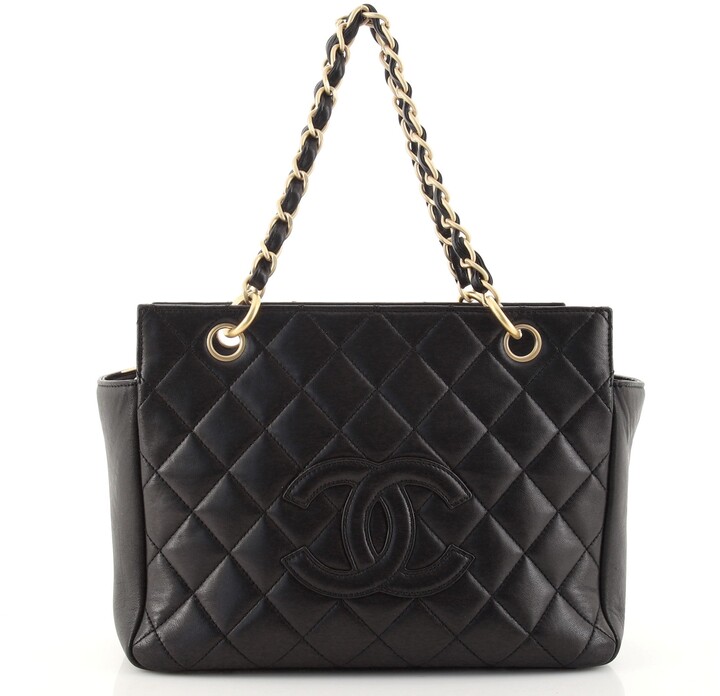 Chanel White Caviar Leather Petit CC Timeless Tote Bag Chanel