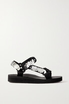 Thumbnail for your product : Arizona Love Trekky Embellished Recycled Canvas Sandals - Silver - IT36