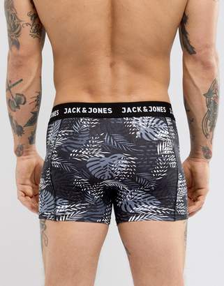 Jack and Jones 3 Pack Trunks In Jungle Print
