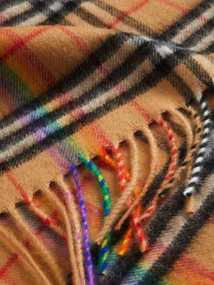 Burberry vintage rainbow-check scarf