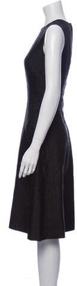 Dolce & Gabbana Lace Pattern Midi Length Dress Black