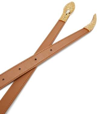 Altuzarra Snake-buckle Leather Belt - Womens - Tan Gold