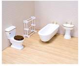 Thumbnail for your product : Melissa & Doug Classic Wooden Dollhouse Bathroom Furniture (4pc) - Tub, Sink, Toilet, Towel Rack