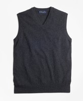 Thumbnail for your product : Brooks Brothers V-Neck Cashmere Sweater Vest