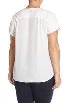 Thumbnail for your product : Sejour Plus Size Women's Pleat Front Short Sleeve Top