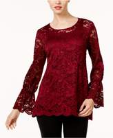 Thumbnail for your product : Alfani Ruffled Lace Top, Created for Macy's
