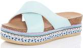 Thumbnail for your product : Quiz Blue Faux Suede Embellished Flatforms