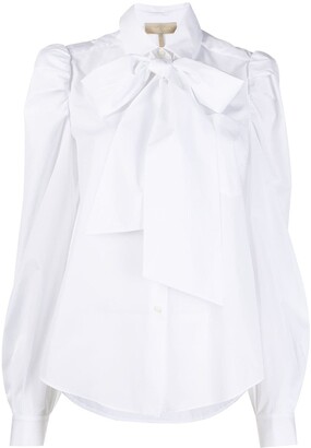 Elie Saab Bow-Front Cotton Shirt