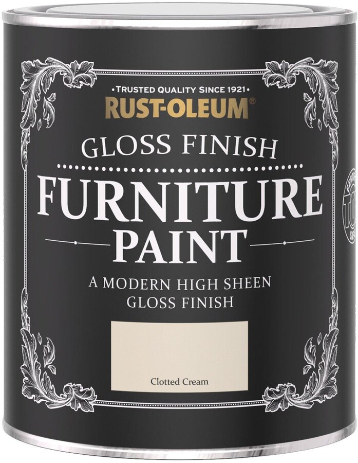 Rust Oleum RustOleum Gloss Furniture Paint Clotted Cream 750Ml