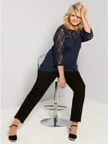 Thumbnail for your product : M&Co Plus lace sleeve top