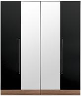 Thumbnail for your product : Consort Furniture Limited Palermo 4-Door Mirrored Wardrobe
