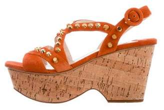 Prada Delectus Studded Platform Sandals w/ Tags