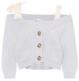 REDValentino Off-the-shoulder wool cardigan