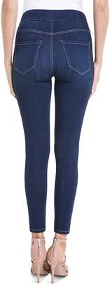 Liverpool Farrah High-Waist Pull-On Legging Jeans in Dark Blue