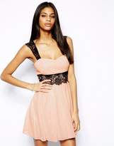 Thumbnail for your product : Elise Ryan Skater Dress with Lace Detail