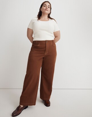 Petite Garment-Dyed Low-Slung Straight Cargo Pants