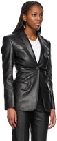 Thumbnail for your product : Alexander Wang Black Leather Single-Breasted Blazer