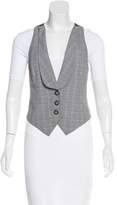 Thumbnail for your product : Magaschoni Plaid Print Shawl Collar Vest