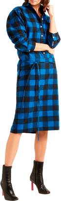 Vetements Checked Flannel Shirt Dress