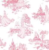Thumbnail for your product : Graham & Brown Pink Disney Princess Toile Wallpaper