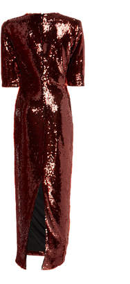 Sally LaPointe Sequined Maxi Dress