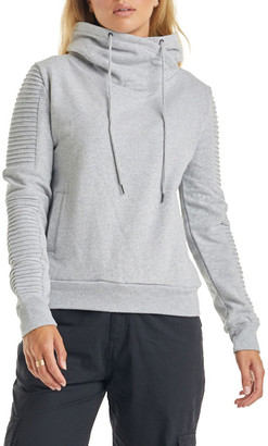 nANA jUDY Adeline Funnel Neck Crop Sweater With Pin-Tuck Sleeve
