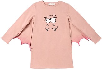 Stella McCartney Kids Dragon Print Cotton Sweatshirt Dress
