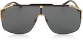 Thumbnail for your product : Gucci GG0291S Rectangular-frame Gold Metal Sunglasses