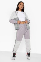 Thumbnail for your product : boohoo Grey Colour Block Regular Fit Jogger
