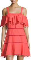 Thumbnail for your product : Red Carter Aster Pompom-Trim Sundress/Coverup, Red