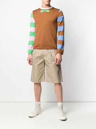 Comme des Garçons Shirt Striped Sleeve Sweater