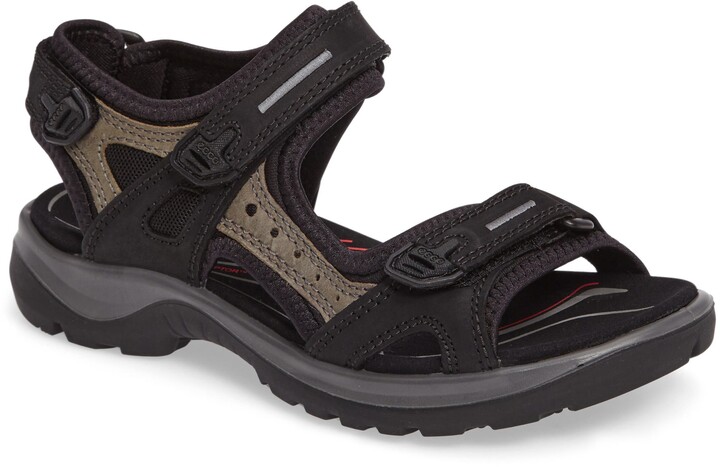 black ecco sandals