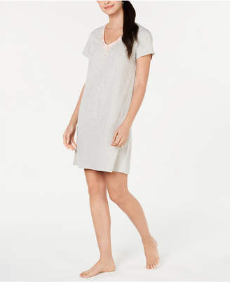 Charter Club Short-Sleeve Cotton Knit Sleepshirt Nightgown
