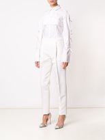 Thumbnail for your product : Christian Siriano tie sleeve shirt - women - Cotton - 6