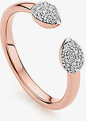 Monica Vinader Fiji Bud 18ct rose-gold vermeil and diamond ring